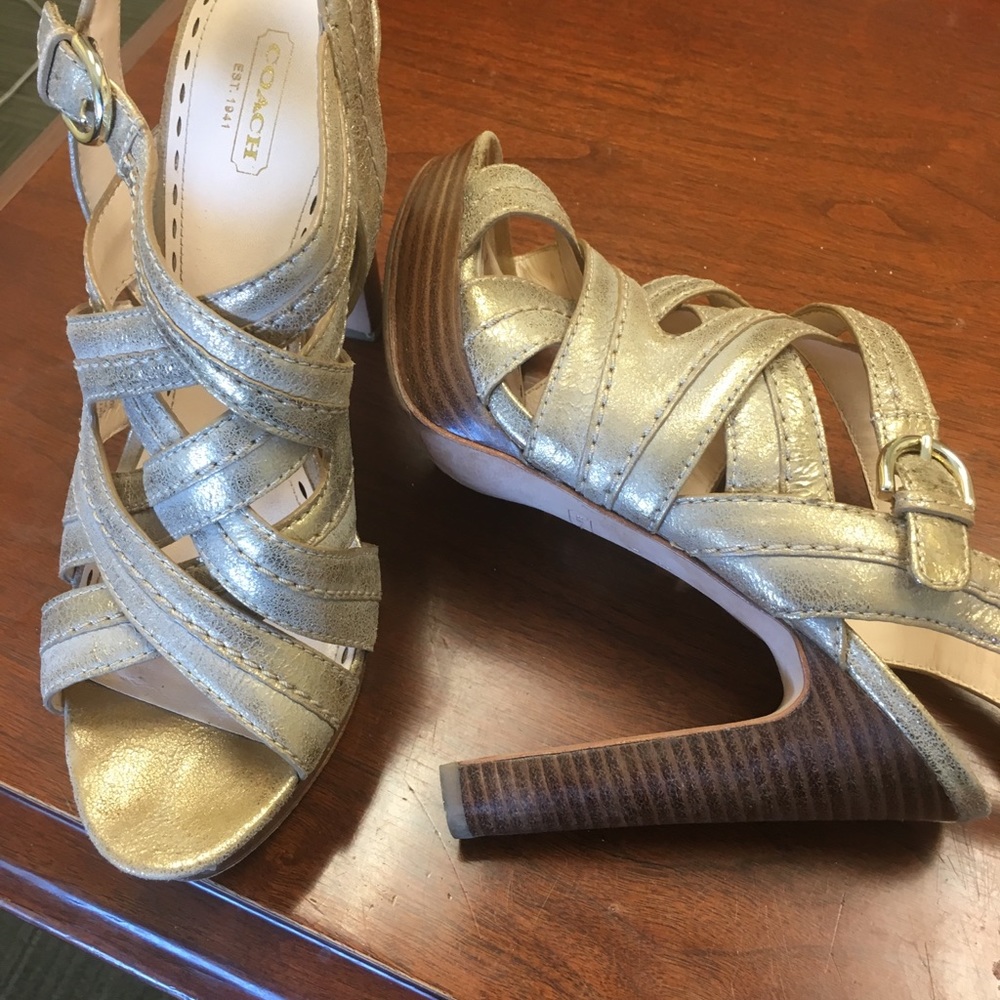 Gold Coach Sandals